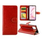 For Galaxy Note 10 Lite Crazy Horse Texture Leather Horizontal Flip Protective Case with Holder & Card Slots & Wallet & Photo Frame(Brown) - 1
