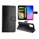 For Galaxy S10 Lite Crazy Horse Texture Leather Horizontal Flip Protective Case with Holder & Card Slots & Wallet & Photo Frame(Black) - 1