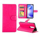 For Xiaomi Redmi K30 Crazy Horse Texture Leather Horizontal Flip Protective Case with Holder & Card Slots & Wallet & Photo Frame(Magenta) - 1