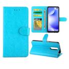 For Xiaomi Redmi K30 Crazy Horse Texture Leather Horizontal Flip Protective Case with Holder & Card Slots & Wallet & Photo Frame(Baby Blue) - 1