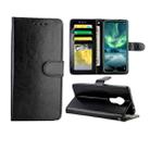 For Nokia 7.2 Crazy Horse Texture Leather Horizontal Flip Protective Case with Holder & Card Slots & Wallet & Photo Frame(Black) - 1