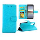 For Sony Xperia 5 Crazy Horse Texture Leather Horizontal Flip Protective Case with Holder & Card Slots & Wallet & Photo Frame(Baby Blue) - 1