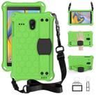 For Samsung Galaxy Tab A 8.0(2018) / T387 Honeycomb Design EVA + PC Four Corner Shockproof Protective Case with Straps(Green+Black) - 1