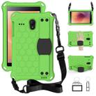 For GalaxyTab A 8.0 (2017)T380 Honeycomb Design EVA + PC Four Corner Anti Falling Flat Protective Shell With Straps(Green+Black) - 1