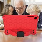 For iPad mini 5 / 4 / 3 / 2 /1 Honeycomb Design EVA + PC Four Corner Anti Falling Flat Protective Shell With Straps(Red+Black) - 4