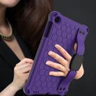 For iPad mini 5 / 4 / 3 / 2 /1 Honeycomb Design EVA + PC Four Corner Anti Falling Flat Protective Shell With Straps(Purple+Black) - 1
