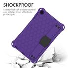 For iPad mini 5 / 4 / 3 / 2 /1 Honeycomb Design EVA + PC Four Corner Anti Falling Flat Protective Shell With Straps(Purple+Black) - 3
