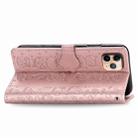 For iPhone 11 Pro Max Cute Cat and Dog Embossed Horizontal Flip PU Leather Case with Holder / Card Slot / Wallet / Lanyard(Rose Gold) - 6