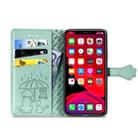 For iPhone 11 Pro Max Cute Cat and Dog Embossed Horizontal Flip PU Leather Case with Holder / Card Slot / Wallet / Lanyard(Grass Green) - 4
