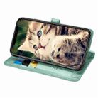 For iPhone 11 Pro Max Cute Cat and Dog Embossed Horizontal Flip PU Leather Case with Holder / Card Slot / Wallet / Lanyard(Grass Green) - 5