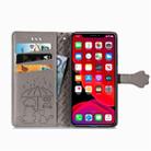 For iPhone 11 Pro Max Cute Cat and Dog Embossed Horizontal Flip PU Leather Case with Holder / Card Slot / Wallet / Lanyard(Grey) - 4