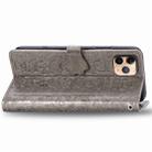 For iPhone 11 Pro Max Cute Cat and Dog Embossed Horizontal Flip PU Leather Case with Holder / Card Slot / Wallet / Lanyard(Grey) - 6