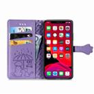 For iPhone 11 Pro Max Cute Cat and Dog Embossed Horizontal Flip PU Leather Case with Holder / Card Slot / Wallet / Lanyard(Light Purple) - 4