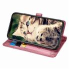 For iPhone 11 Pro Max Cute Cat and Dog Embossed Horizontal Flip PU Leather Case with Holder / Card Slot / Wallet / Lanyard(Pink) - 5