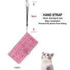 For iPhone 11 Pro Max Cute Cat and Dog Embossed Horizontal Flip PU Leather Case with Holder / Card Slot / Wallet / Lanyard(Pink) - 8