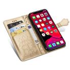 For iPhone 11 Pro Max Cute Cat and Dog Embossed Horizontal Flip PU Leather Case with Holder / Card Slot / Wallet / Lanyard(Gold) - 4