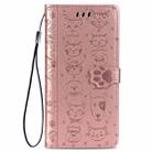 For iPhone 11 Cute Cat and Dog Embossed Horizontal Flip PU Leather Case with Holder / Card Slot / Wallet / Lanyard(Rose Gold) - 2