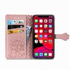 For iPhone 11 Cute Cat and Dog Embossed Horizontal Flip PU Leather Case with Holder / Card Slot / Wallet / Lanyard(Rose Gold) - 4