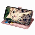 For iPhone 11 Cute Cat and Dog Embossed Horizontal Flip PU Leather Case with Holder / Card Slot / Wallet / Lanyard(Rose Gold) - 5