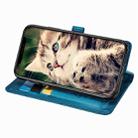For iPhone 11 Cute Cat and Dog Embossed Horizontal Flip PU Leather Case with Holder / Card Slot / Wallet / Lanyard(Blue) - 5