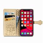 For iPhone 11 Cute Cat and Dog Embossed Horizontal Flip PU Leather Case with Holder / Card Slot / Wallet / Lanyard(Gold) - 4