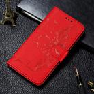 For Huawei P40 Pro Litchi Texture Feather Embossing Horizontal Flip Leather Case with Holder & Card Slots & Wallet & Photo Frame & Lanyard(Red) - 1