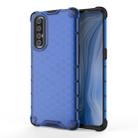 For OPPO Reno 3 Pro Shockproof Honeycomb PC + TPU Case(Blue) - 1