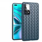 For Huawei P40 Pro Non-Slip Classic Woven Pattern Breathable TPU Mobile Phone Case(Blue) - 1