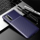 For OPPO Find X2 Carbon Fiber Texture Shockproof TPU Case(Blue) - 1