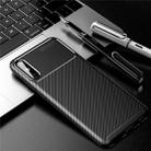 For Huawei Enjoy 10e Carbon Fiber Texture Shockproof TPU Case(Black) - 1