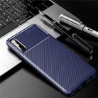 For Huawei Enjoy 10e Carbon Fiber Texture Shockproof TPU Case(Blue) - 1