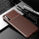 For Huawei Enjoy 10e Carbon Fiber Texture Shockproof TPU Case(Brown) - 1