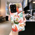 For Galaxy A71 Smooth  Flower Series IMD TPU Case with Folding Holder(Strelitzia KH5) - 1