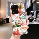 For Galaxy S20 Ultra Smooth Flower Series IMD TPU Mobile Phone Case With Folding Stand(Strelitzia KH5) - 1