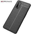 For OPPO Find X2 Litchi Texture TPU Shockproof Case(Black) - 1
