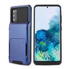 For Galaxy S20 Drop & Shockproof TPU+PC Case with Card Slot(Blue) - 1