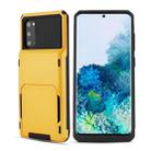 For Galaxy S20 Drop & Shockproof TPU+PC Case with Card Slot(Yellow) - 1