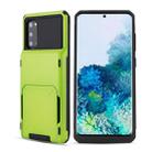 For Galaxy S20 Plus Drop & Shockproof TPU+PC Case with Card Slot(Green) - 1