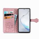 For Galaxy Note 10 Lite/A81  Cute Cat and Dog Embossed Horizontal Flip Leather Case with Bracket / Card Slot / Wallet / Lanyard(Rose Gold) - 4