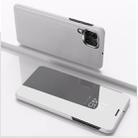 For Huawei P40 Lite/Nova 7i Plated Mirror Horizontal Flip Leather Case with Holder(Silver) - 1