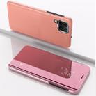 For Huawei P40 Lite/Nova 7i Plated Mirror Horizontal Flip Leather Case with Holder(Rose Gold) - 1