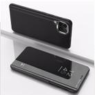 For Huawei P40 Lite/Nova 7i Plated Mirror Horizontal Flip Leather Case with Holder(Black) - 1