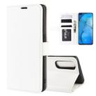 For OPPO RENO 3 PRO R64 Texture Single Horizontal Flip Protective Case with Holder & Card Slots & Wallet& Photo Frame(White) - 1