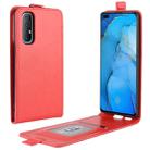 For OPPO Reno 3 Pro R64 Texture Single Vertical Flip Leather Protective Case with Card Slots & Photo Frame(Red) - 1