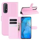 For OPPO Reno 3 Pro Litchi Texture Horizontal Flip PU Leather Protective Case with Holder & Card Slots & Wallet(Pink) - 1