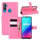 For OPPO Realme C3 (3 Cameras) Litchi Texture Horizontal Flip Protective Case with Holder & Card Slots & Wallet(Rose red) - 1