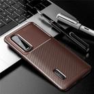 For OPPO Find X2 Pro Carbon Fiber Texture Shockproof TPU Case(Brown) - 1