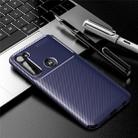 For MOTO One Fusion Plus Carbon Fiber Texture Shockproof TPU Case(Blue) - 1