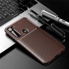 For MOTO G Stylus Carbon Fiber Texture Shockproof TPU Case(Brown) - 1