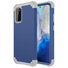 For Galaxy S20 PC+ Silicone Three-piece Anti-drop Mobile Phone Protection Back Cover (Blue) - 1